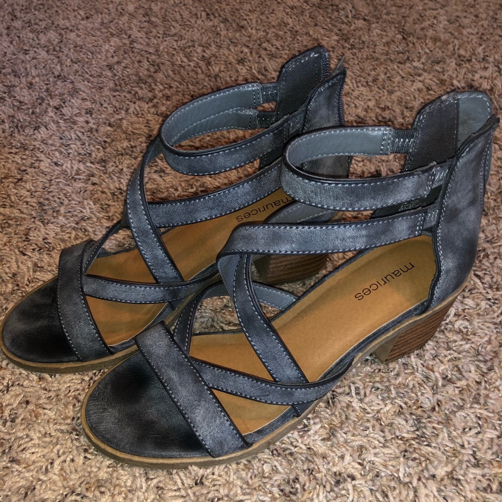 Maurices Grey Strappy Bootie